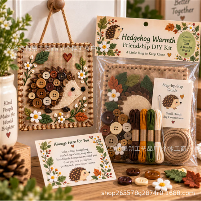 Art Craft Kit - かわいい、持ち運び可能なDIYボタンキット。トレンド感あふれる手作りクラフトセット。パーティーやアートに最適。DIYクラフト好きにはたまらない、友情の贈り物に。