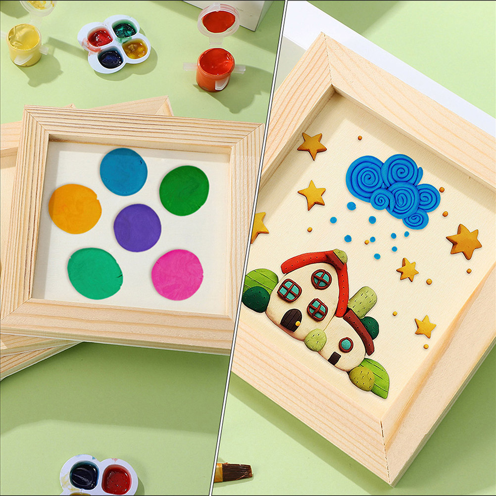 6個入り、無垢材製のDIY用写真立て。絵画、工芸、アートプロ - Art And Craft For Nursery のレビューと価格