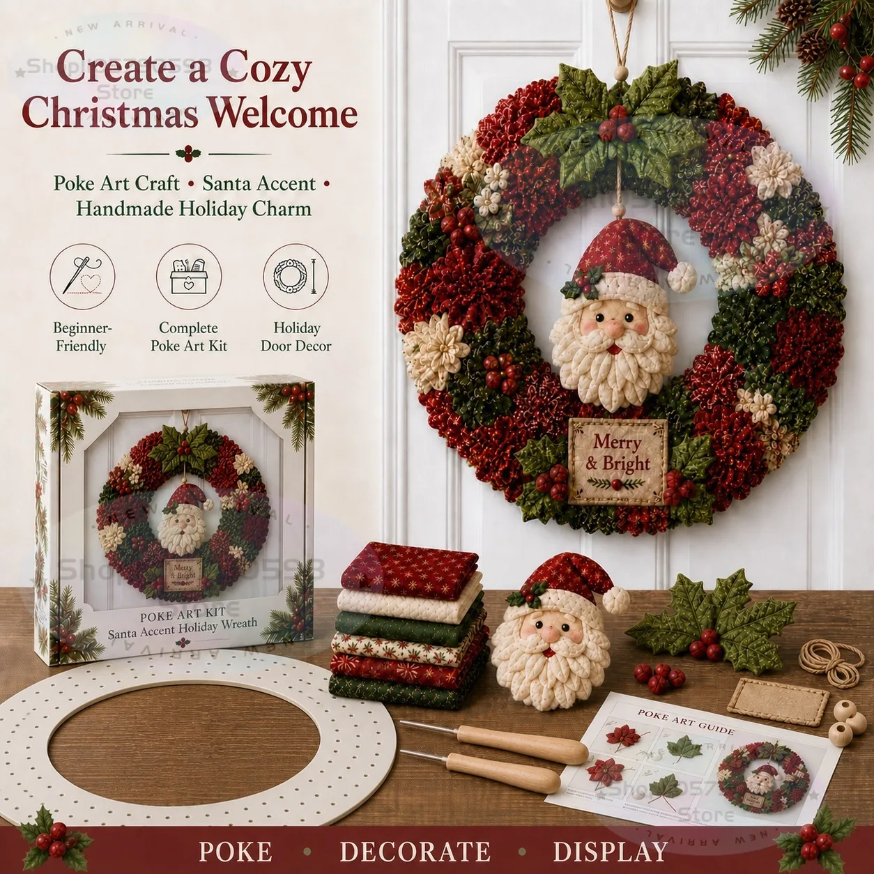 2026年版 3Dファブリック・ポーク・リースDIYキット、 - Art Craft Kit のレビューと価格