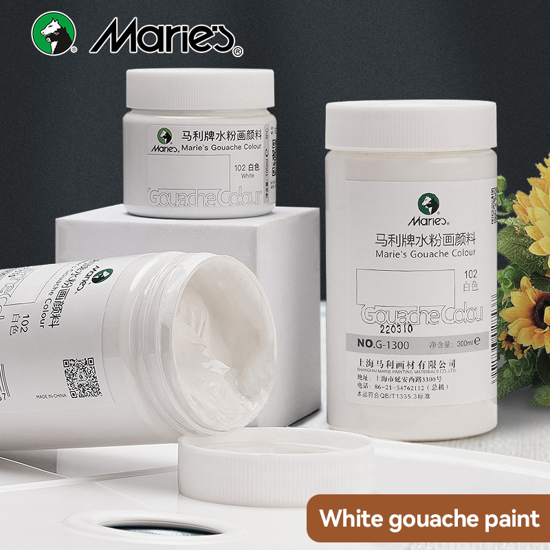 ホワイトガッシュペイント 100ml/300ml ボトル ハ - Gouache Paint Set のレビューと価格