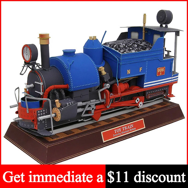 クラシックトレイン蒸気機関車手作りリアルな 3D 紙モデルペ - Art Craft Cardboard のレビューと価格